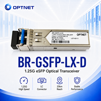 Modul 1.25G ESFP 1310nm LC SMF 20km untuk Komunikasi Data Switch dan Transceiver Optik Jaringan Serat Jarak Jauh