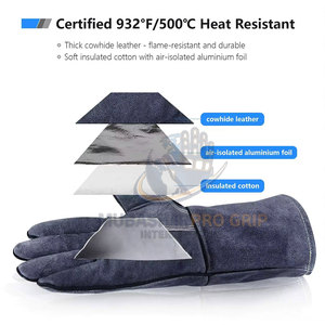 Conception robuste avec coutures renforcées et poignées antidérapantes, gants de soudage TIG MIG de qualité supérieure - Product Image 5