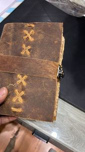 Diario de cuero de ágata elegante hecho a medida de primera calidad con patrón de corazón clásico para inspiraciones y reflejos personales - Product Image 3