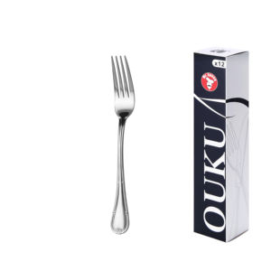 Mr. Spoon Série Flores, Fourchette de Table, 200mm, Acier Inoxydable 18/0, Manche Monobloc, Argenté, Compatible Lave-Vaisselle, Hôtellerie Restauration - Product Image 1