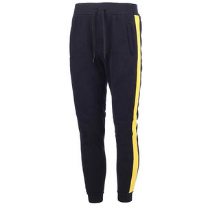Pantalones de chándal rectos de cintura alta para hombre, pantalones de chándal informales, ropa deportiva de lona con rayas laterales, tela no tejida, deportes de Fitness - Product Image 1