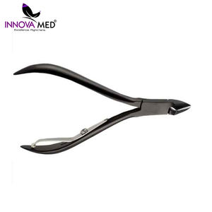 Coupe-cuticules professionnel en acier inoxydable, pinces de précision pour manucure et pédicure, manche noir - Product Image 2