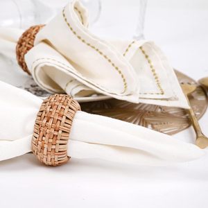 Servilleteros de ratán tejidos bohemios hechos a mano, fiesta de Acción de Gracias, boda, cumpleaños, cena, suministros de Decoración de mesa - Product Image 5