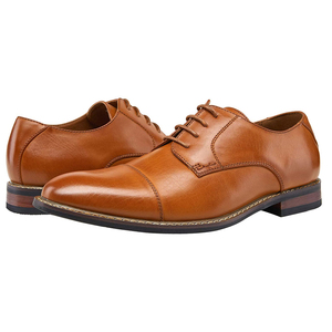 Zapatos de cuero marrón para hombre de alta calidad que ofrecen durabilidad, elegancia y acabado de cuero premium, costuras y suela resistente. - Product Image 3