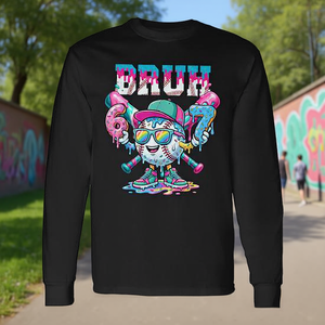 Maglietta a Maniche Lunghe Six Seven 67 Baseball Meme Boys con Design a Goccia di Gelato, Regalo Promozionale - Product Image 3