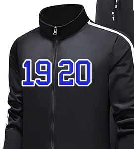 Zeta Phi Beta Sorority 1920 Royal Blue <b>White</b> <b>Women</b> Fleece <b>Hoodie</b> and Sweatpants Embroidered Tracksuit Set Greek Apparel Outfit - Product Image 1
