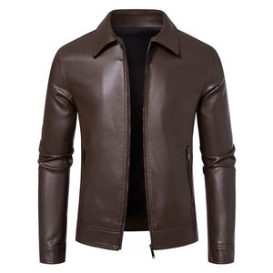 Chaquetas ejecutivas formales ajustadas para hombre, abrigos de cuero PU informales de negocios para hombre de buena calidad - Product Image 1
