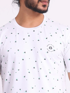 Vente chaude 100% coton T-Shirt mode impression coupe régulière extensible col rond demi manches pour tous les jours décontracté confort sorties - Product Image 3