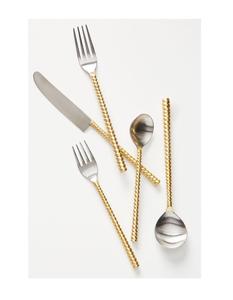 Ensemble de couverts en acier inoxydable haut de gamme avec poignée dorée Designer cadeau de pendaison de crémaillère meilleure qualité - Product Image 3