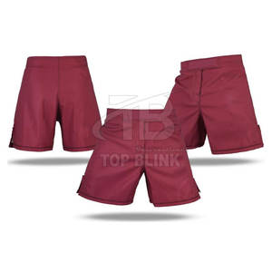 Vente chaude 100% Polyester MMA Shorts Couleur Personnalisée Style Sportif Motif Solide Taille Moyenne Fermeture Élastique Vêtements D'entraînement - Product Image 1