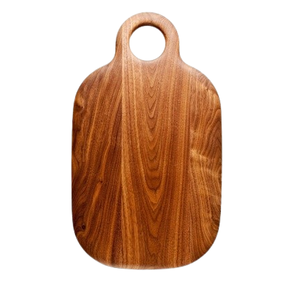Tabla de cortar de madera de Acacia hecha a mano elegante, tabla de cortar redonda de utensilios de cocina de United Trade World con mango - Product Image 3