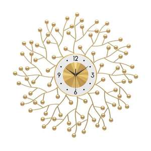 Gold Finished Wall Clock Handicrafts Wall <b>Decorative</b> Antique Clock Luxury Wall Decor Items Home Accessories - Product Image 6