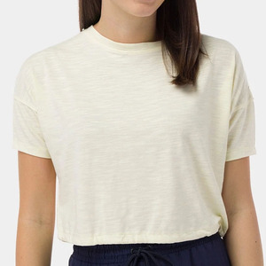 เสื้อยืดแขนสั้นทรงหลวมสำหรับผู้หญิง, เสื้อยืด100% ผ้าฝ้ายออร์แกนิคถักแบบแห้งเร็วระบายอากาศได้ดีดีไซน์สตรีท - Product Image 1