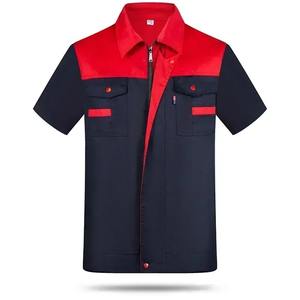 Camisa de Trabajo Ligera de Manga Corta Personalizada, Uniforme de Algodón Multicolor para Fontaneros y Reparadores de Fábrica - Product Image 6