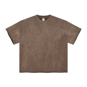 T-shirt basique en coton pour homme, uni, finition lisse, OEM, marque privée - Product Image 1
