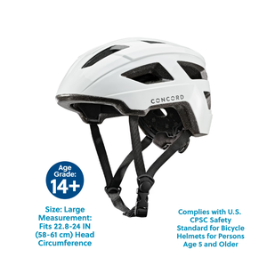 Nouveau casque de vélo gris clair pour adultes, ajustement réglable, à partir de 14 ans - Product Image 6