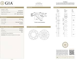 2,51 quilates K Color grado IF claridad excelente corte y pulido forma redonda GIA certificado diamantes solitarios naturales sueltos a granel - Product Image 2