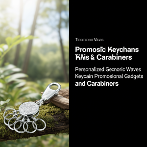 Portachiavi Personalizzati con Onde Geometriche, Gadget Promozionali e Moschettoni - Product Image 3