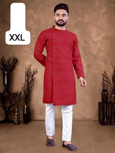 2025 traje tradicional de Kurta indio para hombres clásico Vintage dibujado a mano para uso diario fiestas bodas Ropa Étnica India - Product Image 6