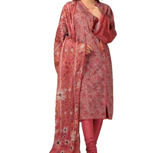 Vêtements de soirée style pakistanais Salwar Kameez pour femmes Design traditionnel Pelouse Shalwar Kameez - Product Image 2