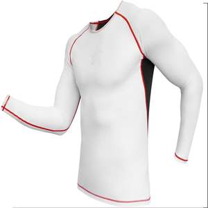 2025 pas cher prix meilleure qualité production en usine poids léger Rash Guard impression personnalisée Logo Rash Guard unisexe - Product Image 2