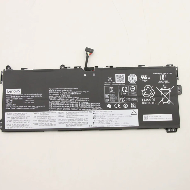 NEWLaptop Original New for for 13w Yoga Gen 2 (Type 82YR 82YS)15.44V 51Wh 4cell Battery 5B11F53996