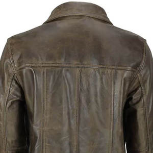 Fashionable Genuine <b>Leather</b> <b>Coat</b> Handmade Black Men's Winter Outerwear, Designer Slim Fit <b>Trench</b> Jacket - Product Image 4