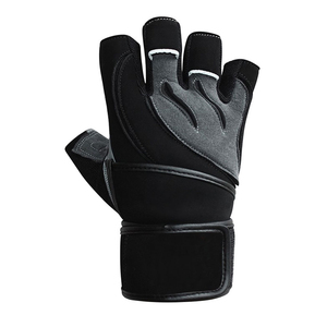 Guantes de gimnasio de medio dedo con logotipo personalizado Material de neopreno de color sólido para entrenamiento de levantamiento de pesas Venta caliente a un precio para deportes - Product Image 2