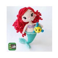 Poupée en laine faite à la main au Crochet de haute qualité avec robe de couleur jouet en peluche moelleux bébé enfants cadeau d'anniversaire cadeau