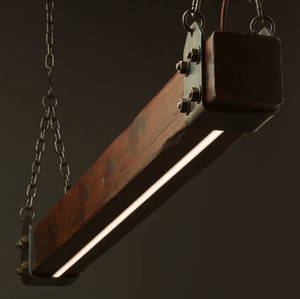 Rustic Wood Beam Pendant <b>Light</b> (Heritage Style) - Product Image 4
