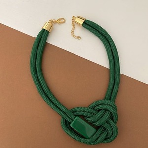 Collar de cordón de cera con diseño de cuerda, el mejor regalo de fiesta para niñas, Gargantilla, collar, bordado de diseñador para joyería de fiesta para mujer - Product Image 1