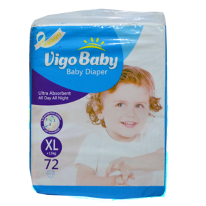 Vente en gros de couches pour bébé jetables XL de 72 couches super absorbantes avec matériau souple anti-fuite ajustement confortable - Product Image 3