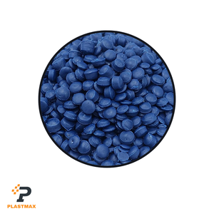 เม็ดพลาสติก HDPE รีไซเคิล คุณภาพพรีเมียม สำหรับงานขึ้นรูปขวดพลาสติกสีน้ำเงิน Plasmax เกรดขึ้นรูปสูง - Product Image 2