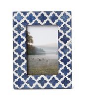 BINSADIQ CRAFTS Cadre photo rectangulaire vertical en os incrusté fait main par un artisan, pour une décoration élégante et luxueuse, légère, pour la maison
