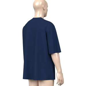 Camiseta de Manga Corta para Hombre, Cuello en V, Talla Grande, 100% Algodón, 220 g/m², Transpirable, con Logotipo Personalizado de Alta Calidad - Product Image 6