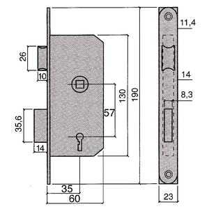 Serratura Ucem 6134-hl/45 - Product Image 2