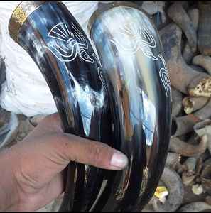 Cuerno para beber vikingo de búfalo de primera calidad 100% - Product Image 5