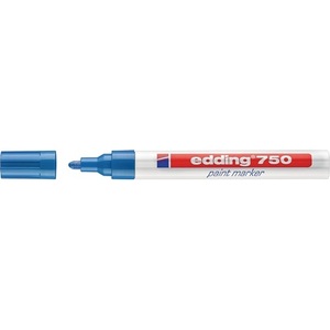 Paquete de 10 Marcadores de Pintura Azul EDDING Serie 750 con Punta Redonda de 2-4 mm para Líneas, Arte y Escritura - Product Image 1