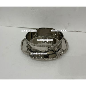 Bol à chocolat en métal argenté de qualité supérieure Bol de service de bonbons au chocolat de table antique pour les mariages et les occasions spéciales - Product Image 4