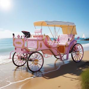 Carruaje de caballos eléctrico de lujo rosa para bodas con 4 ruedas, 4-6 asientos, garantía de 2 años para Royal Sightseeing - Product Image 6