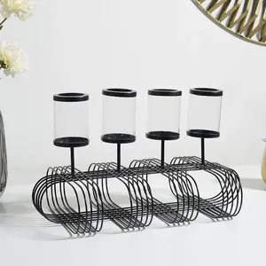 เชิงเทียนโลหะสไตล์วินเทจสุดหรูที่ใส่เทียนที่มีเอกลักษณ์ในบ้านตกแต่งคริสต์มาสราคาที่ดี - Product Image 4