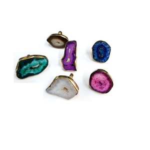 Women's Fashion Adjustable Size <b>Brass</b> Jewelry <b>Rings</b> Princess Cut Stone Beads Party Wear Gift Cheap Prices Bulk Available - Product Image 1