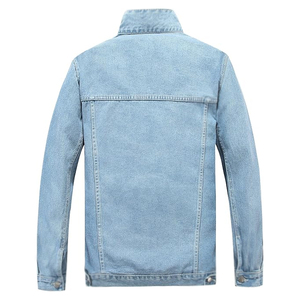 Vêtements décontractés Veste d'hiver à col montant Prix de gros Meilleur design Veste en jean pour hommes - Product Image 2