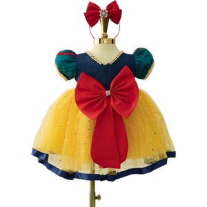 2 vestido de princesa de dibujos animados de Blancanieves de gran tamaño para niñas vestido con cuentas con falda acampanada para la temporada primavera-invierno suministro ODM - Product Image 6