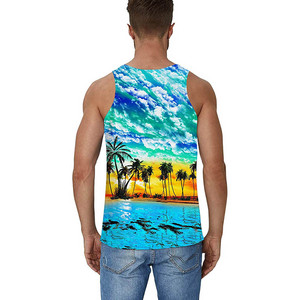 Custom <b>Men's</b> Full Sublimation Flag Printing Quick Dry Gym <b>Singlet</b> Casual Running Sports Tank Top Polyester Hood Bodybuilding - Product Image 3