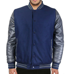 Vente en gros de veste universitaire de haute qualité pour hommes broderie en chenille Manches en cuir Baseball personnalisé Letterman - Product Image 1