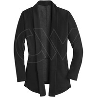 Suéter Cárdigan Largo de Invierno para Mujer, Nuevo Estilo, Transpirable, con Mangas Abullonadas, Holgado, Informal, Personalizable, Tejido de Felpa Francesa