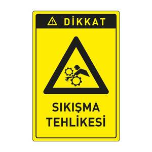 Durable PP Material Pinching Hazard Sign Adhesive <b>Sticker</b> Type - Product Image 1