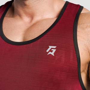 Maroon Bolt Tank <b>Top</b> for Men - Product Image 5