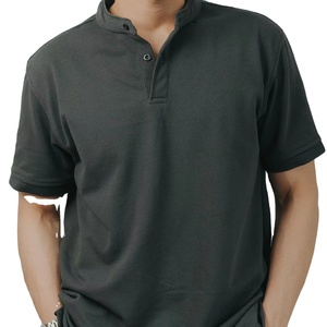 เสื้อโปโลผู้ชายเสื้อโปโลระบายอากาศสีพื้นดีไซน์ใหม่ออกแบบโลโก้ได้ตามต้องการ - Product Image 1